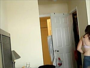 Mature wife semi nude on a hidden camera Picture 7