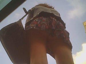 Upskirt of redhead schoolgirl Picture 4