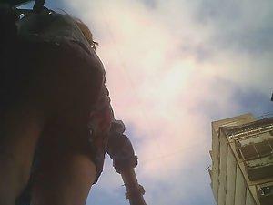 Upskirt of redhead schoolgirl Picture 7