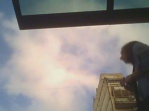 Upskirt of redhead schoolgirl Picture 8