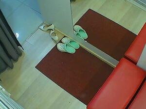 Spying on seductive milf with big boobs in dressing room Picture 4