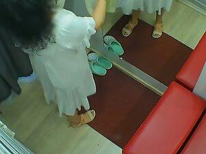 Spying on seductive milf with big boobs in dressing room Picture 5