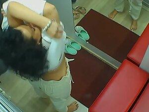 Spying on seductive milf with big boobs in dressing room Picture 6