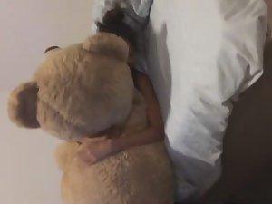Naked fun with a big teddy bear Picture 4