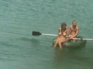 Gorgeous nudist girl falls off a boat Picture 2