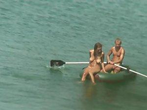 Gorgeous nudist girl falls off a boat Picture 3