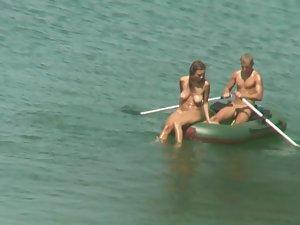 Gorgeous nudist girl falls off a boat Picture 5