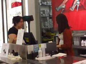Store attendant's big boobs Picture 4