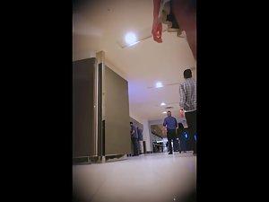 Tall girl reveals lots of ass in her miniskirt Picture 1