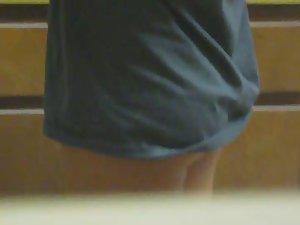 Teen girl peeped through a window Picture 8