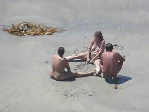 Wacky nudist woman rolls in the mud Picture 8