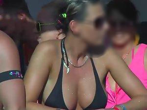 Party girl shakes her glittered boobs Picture 4