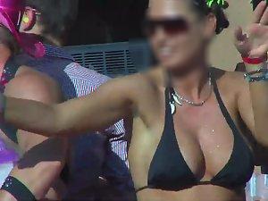 Party girl shakes her glittered boobs Picture 7