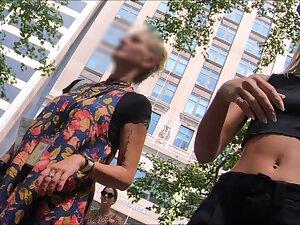 Upskirt of blonde that is sexy from head to toe Picture 1