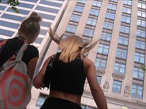 Upskirt of blonde that is sexy from head to toe Picture 3