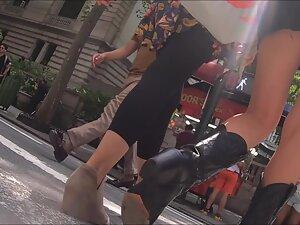 Upskirt of blonde that is sexy from head to toe Picture 7