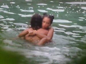 Voyeur caught young couple having sex in the water Picture 8