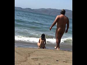 Short asian nudist girl loves watching the ocean Picture 4