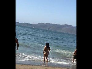 Short asian nudist girl loves watching the ocean Picture 7