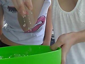 Ice bucket challenge with nice boobs