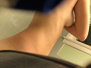 Petite girl caught nude in shower by hidden camera Picture 1