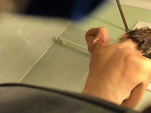 Petite girl caught nude in shower by hidden camera Picture 2