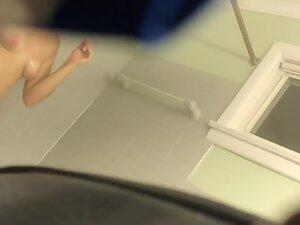 Petite girl caught nude in shower by hidden camera Picture 7