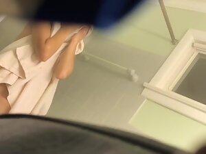 Petite girl caught nude in shower by hidden camera Picture 8