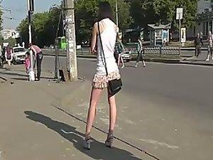 Attractive lady waiting for the bus Picture 1
