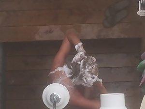 Peeping on girl in shower from above Picture 2