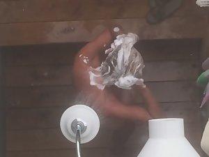 Peeping on girl in shower from above Picture 5