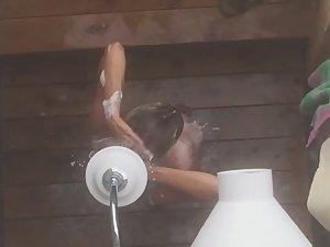 Peeping on girl in shower from above Picture 6