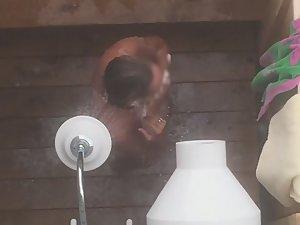 Peeping on girl in shower from above Picture 7