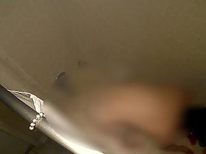 Spying on slim woman in shower from above Picture 4