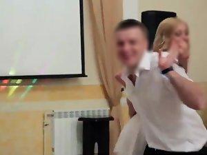 Peeking up her skirt during a dance Picture 3