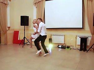 Peeking up her skirt during a dance Picture 8