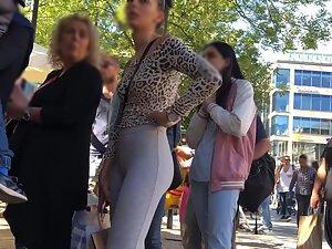 Tight ass and leopard shirt make her noticeable Picture 5
