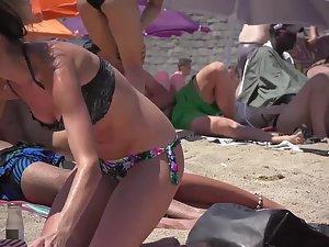 Sweaty topless girl with lots of sexy tattoos Picture 4