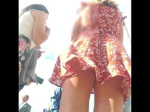 Upskirt and up shorts of two hot friends Picture 8