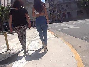 Girl with an awesome butt smokes a cigarette Picture 1