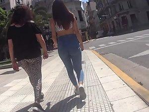 Girl with an awesome butt smokes a cigarette Picture 2