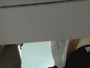 Teens tried fucking in dressing cabin Picture 2