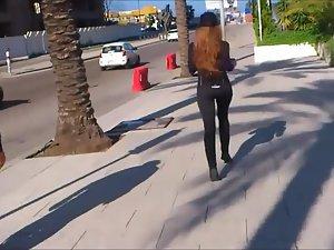 Jogging girl prepares music for her run Picture 6