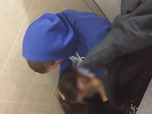 Friend spied as he gets a blowjob