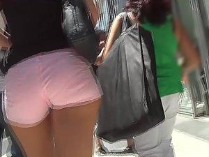 Stunning ass in tight pink shorts Picture 8