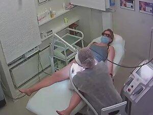 Spying on hot girl's hair removal on both fuck holes Picture 1