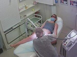 Spying on hot girl's hair removal on both fuck holes Picture 3