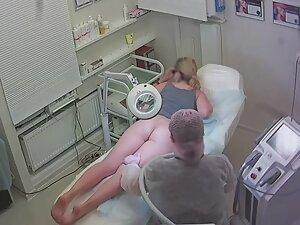 Spying on hot girl's hair removal on both fuck holes Picture 6