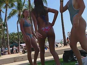 Tan lines and hot ass in one piece bikini Picture 6