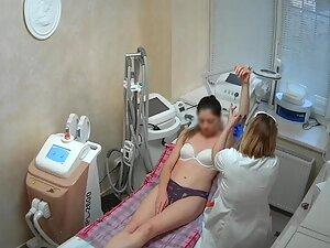 Spying on hair removal from her anus and vagina Picture 8